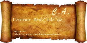 Czeiner Arétász névjegykártya